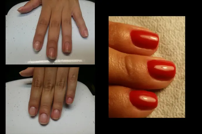 rode nagels combi manicure 